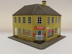 HT 87208 Hjørnebygning med posthus, gule sten