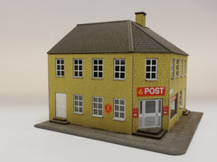 HT 87208 Hjørnebygning med posthus, gule sten